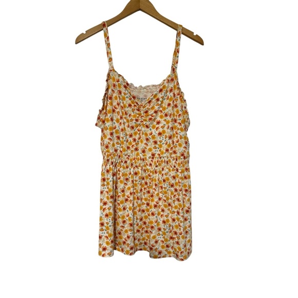 Floral Print Smocked Peplum Top - Picture 3 of 9